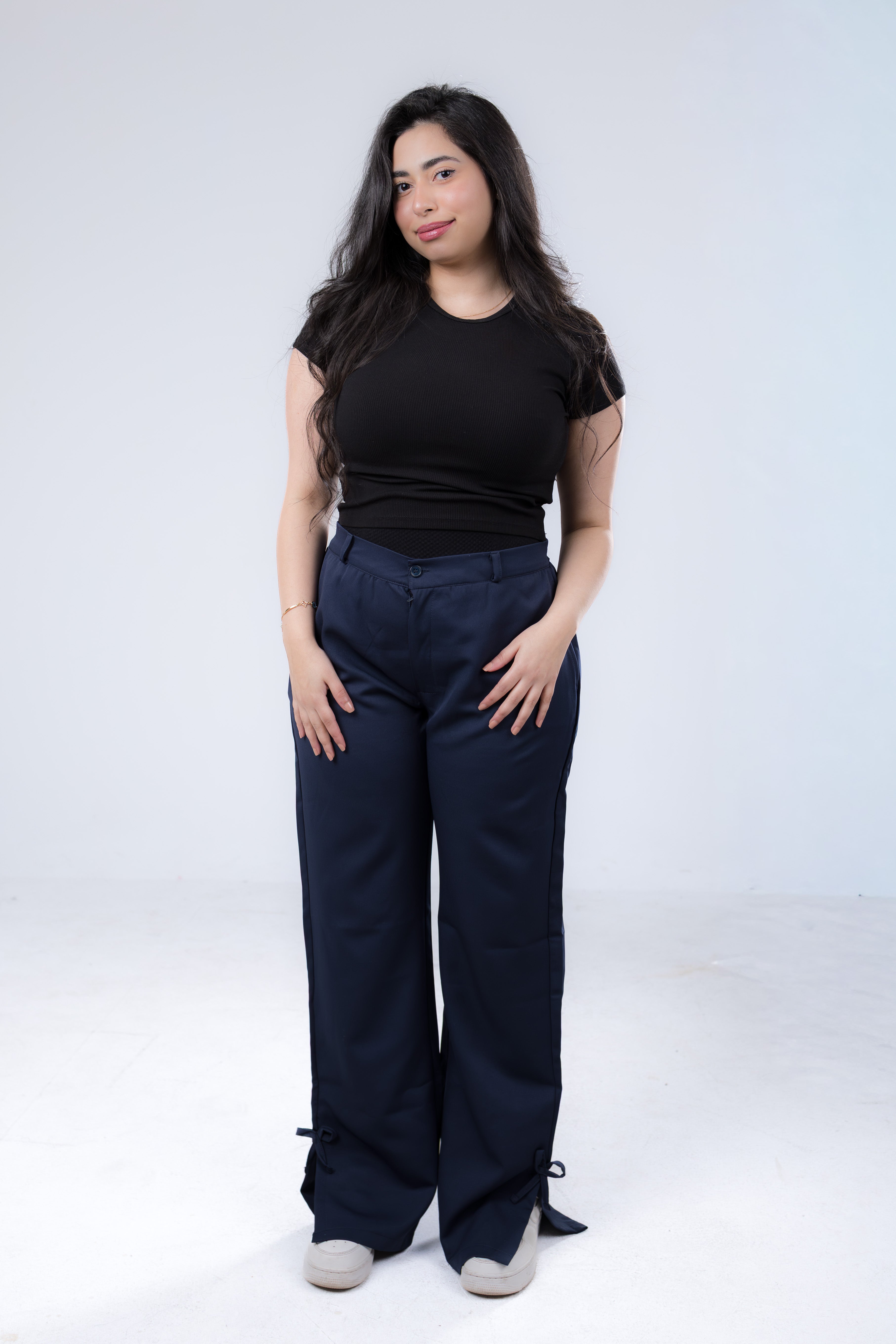 Navy Wideleg Pants