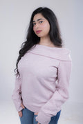 Offshoulder pullover in Pink