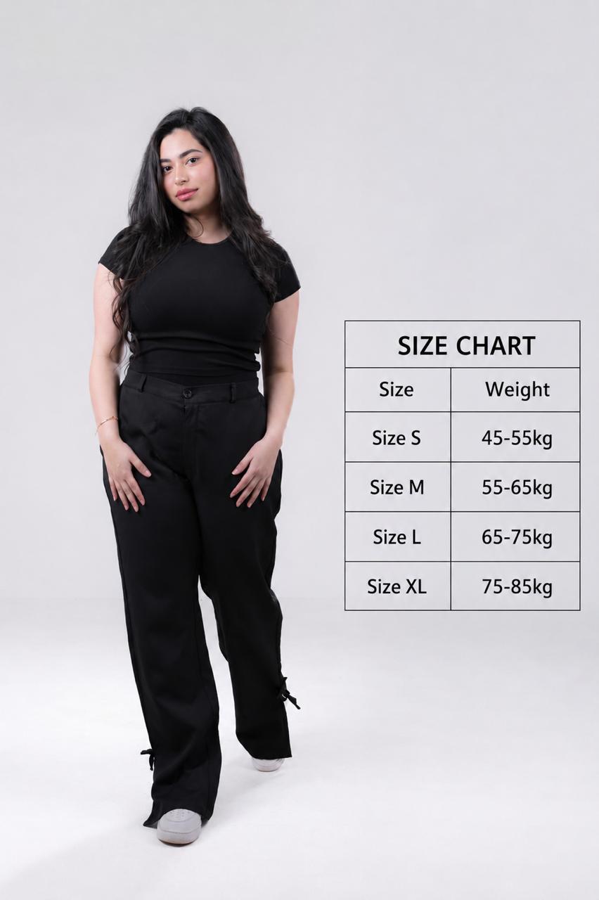 Black Wideleg Pants