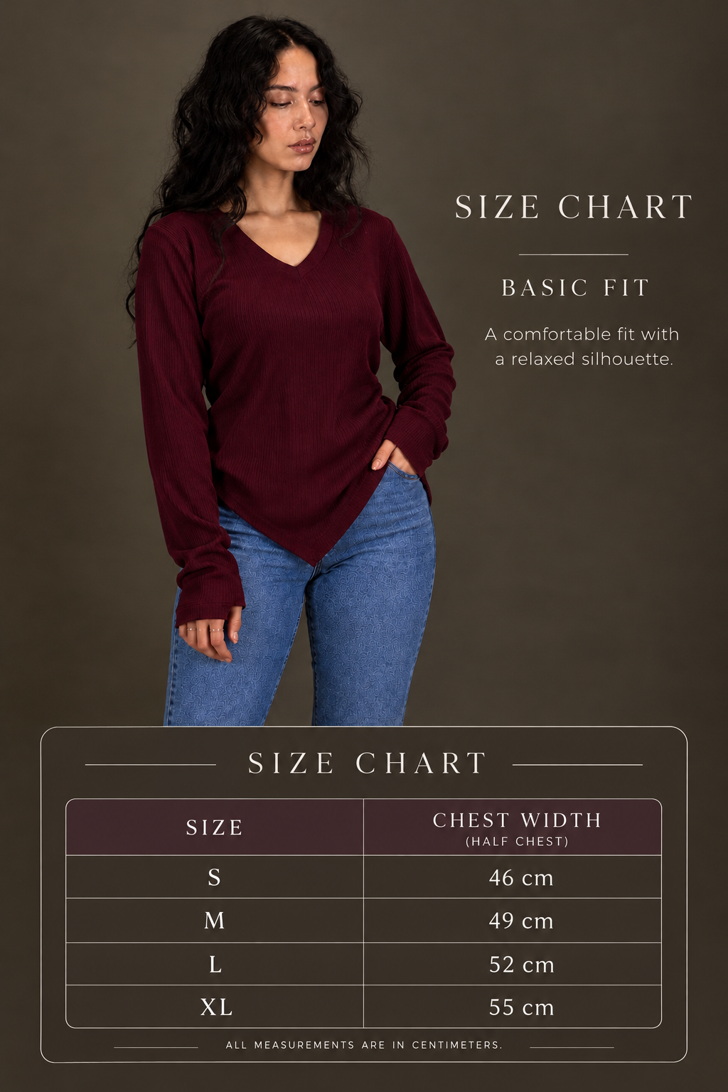 Basic Ribbed Pullover in Burgundy